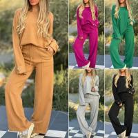 Nuevo conjunto informal de moda para mujer, conjunto de manga larga de Color sólido, pantalones de pierna ancha, pantalones largos, conjunto de dos piezas - details 1