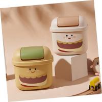 Cubo de basura Cubo de basura pequeño Tapa para alimentos Mini cubos de basura para escritorio de oficina Cubo de basura pequeño para mesa - details 3