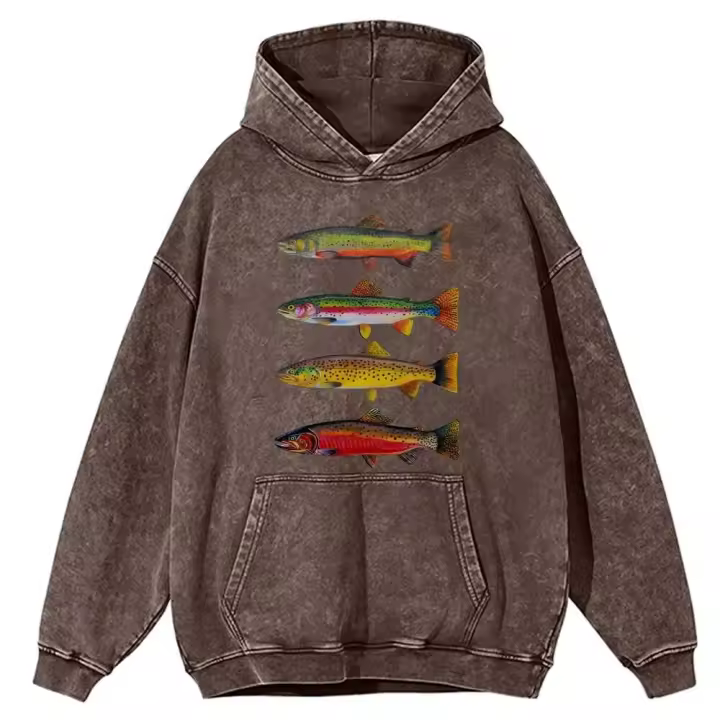 Sudadera con Capucha de Pescado para Mujer Ouwu Moda de Lujo, Cómoda y Suelta, Ideal para el Invierno - 1