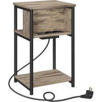 Mesa Adicional con Enchufe Mesita de Noche con 2 Tomas AC y 2 Puertos USB 30 x 34 x 58 cm - details 17