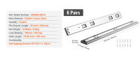 SucceBuy 6 pares de rieles de montaje lateral para cajones de 508 mm, riel de acero de extensión completa resistente, guías de guía silenciosas de cierre suave, corredores de cocina para gabinete con rodamiento de bolas, capacidad de carga de 100 libras - details 6