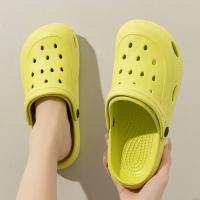 Zapatillas de playa para mujer, calzado para jardín al aire libre de verano para hombre, sandalias ligeras de EVA, chanclas suaves e informales antideslizantes - details 14