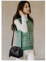 Color sólido moda remaches cremallera señoras teléfono móvil bolso simple suave cuero hombro pequeño bolso cuadrado - details 1
