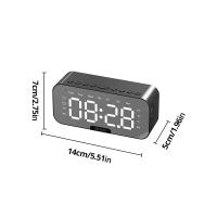 Reloj despertador Digital LED con Bluetooth, pantalla de temperatura, Radio FM, Control de altavoz, decoración de mesa para dormitorio, oficina o uso doméstico - details 4
