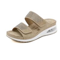 Zapatillas de tacón de cuña para mujer, zapatos de moda de verano - details 1