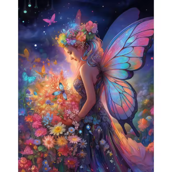 Ruopoty-Kits de pintura por números de mariposa para adultos, cuadro en lienzo, pintura acrílica para decoración del hogar, animales - 1