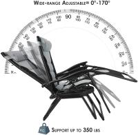 Silla de Relájate al Aire Libre Ajustable Asiento Cobertado para Adultos 160kg - details 1
