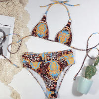 Bikini con Push-up para mujer, traje de baño Sexy con volantes, conjunto de Bikini unicolor, ropa de baño para mujer, Bikini con cuello de pico, ropa de baño para mujer 2023 - details 9