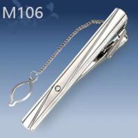 Clip de Corbata de Metal Plateado Pin de Corbata de Cristal para Hombres - details 24