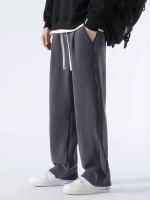 RdovkxuaPantalones De Chándal De Invierno Para Hombre, Moda Coreana, Forro Polar Grueso Y Cálido, Pantalones De Chándal Sueltos Rectos De Pierna Ancha, Pantalones Térmicos Informales De Terciopelo Para Hombre - details 3