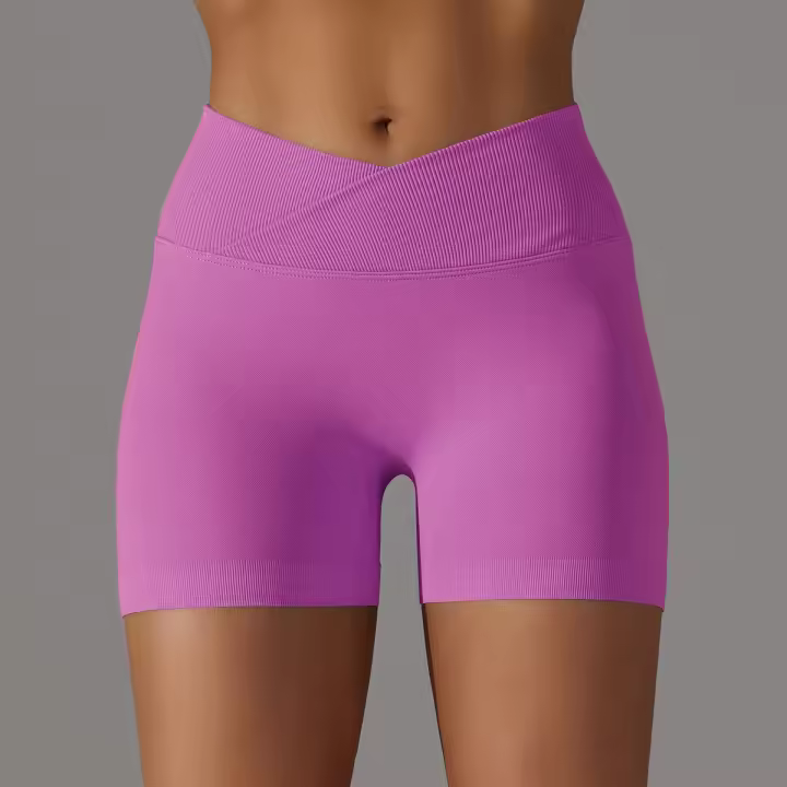 Shorts de Yoga Deportivos para Mujer Cintura Alta, Sin Costuras, Mejorador de Cadera Cómodo para Gimnasio, Entrenamiento, Correr - 1