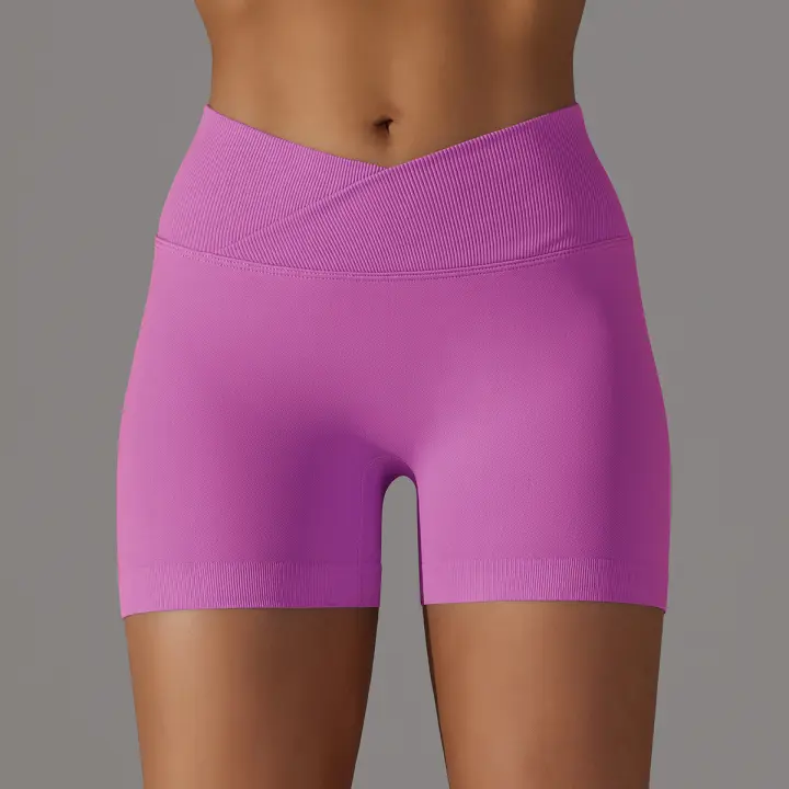 Shorts de Yoga Deportivos para Mujer Cintura Alta, Sin Costuras, Mejorador de Cadera Cómodo para Gimnasio, Entrenamiento, Correr - 1