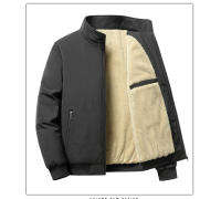 Chaquetas acolchadas cálidas para hombre, abrigos de negocios de lana gruesa con cuello levantado, ropa de otoño e invierno - details 3