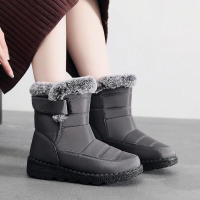 Botas impermeables de nieve de algodón de tubo nuevo High 2025 para mujer, zapatos casuales - details 6