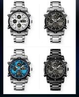 Reloj Digital de Acero Inoxidable TAXAU Chronógrafo Impermeable para Hombres Alarma Luminosiva - details 9