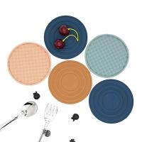 Posavasos antideslizante de protección de mesa de silicona para bebidas, resistente al calor, 3/6 piezas - details 4