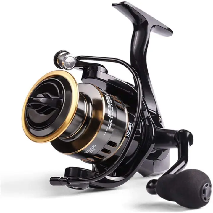 Carrete de Pesca Ligero BOPORO HE1000-7000 Máximo Arrastre 10KG Relación de Engranajes 5.2:1 Carrete Giratorio de Aleación para Aguas Saladas - 1