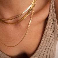 Collar de cadena de acero inoxidable para mujer, colgante fino con cierre de langosta, cadena ajustable para clavícula, collares - details 31