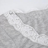 BUNO-vestido acampanado de encaje de retales para mujer, minivestido informal básico con cuello cuadrado y manga larga, otoño y primavera 2025. - details 11