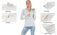 MAGCOMSEN-Chaqueta atlética ligera para mujer, manga larga, Upf 50 +, Tops con cremallera de Golf - details 7