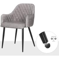 Silla de Comedor con Brazo Tapizada de PU con Estilo Vintage Capacidad de Carga de 110kg - details 14