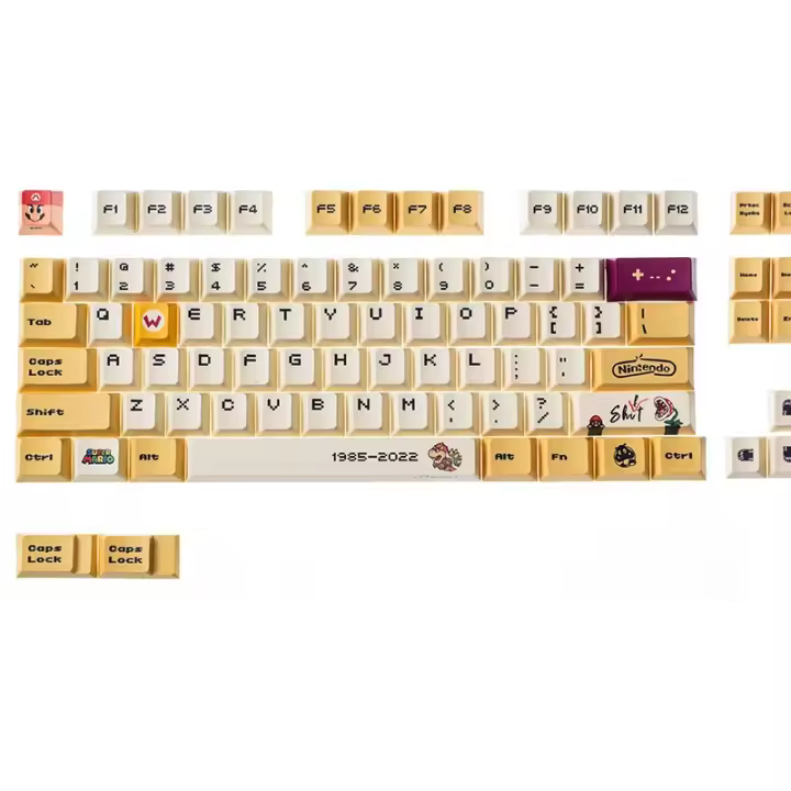 Material PBT Mario villano keycap sublimación de cinco lados Teclado mecánico DIY original personalizado keycap（Teclado no incluido) - 1