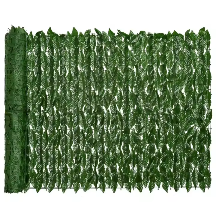 Pantalla de valla de privacidad de hiedra Artificial, setos artificiales, valla y hoja de vid de hiedra falsa, decoración para jardín al aire libre, 0,5x3m - 1