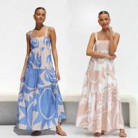 Vestidos largos de playa estampados para mujer, vestido largo bohemio con tirantes finos para vacaciones, informal, A-e, verano 2024 - details 1