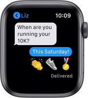 Apple Watch Series 6 (GPS, 44 mm) - Caja de aluminio gris espacial con correa deportiva negra (renovada) - details 4