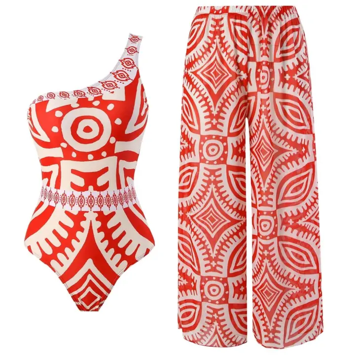 Ropa de playa de mujer reforzada de una pieza con volantes, falda Envente, bañador sexy, Sarong Plage, novedades para 2025 - 1