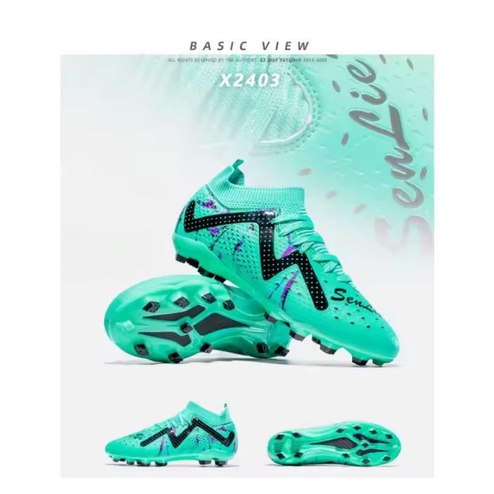 Zapatos de fútbol de caña alta TF zapatillas de deporte de uñas rotas zapatos de entrenamiento especiales para competiciones - 1