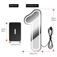 Luz Digital de Espejo Infinito de Doble Cara Luz de Neón LED Súper Brillante para Decoración de Fiesta y Diversión - details 1