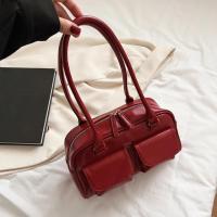 Bolso de mano de moda informal de cuero de PU vintage con diseño de doble bolsillo para mujer - details 19