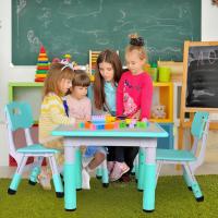 Mesa de Niños Ajustable en Altura Juego de Sillas de 4 Ideal para Jardín de Infantes y Habitación - details 86
