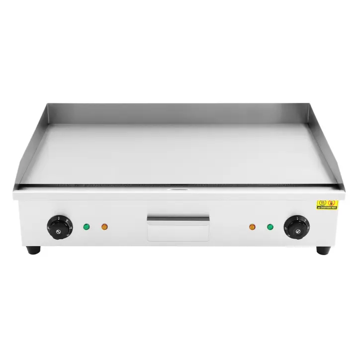 Plancha de encimera para barbacoa eléctrica comercial de 4400 W y 29 pulgadas, parrilla superior plana con pies de goma antideslizantes, potencia fuerte, múltiples rejillas de ventilación, caja de recolección de aceite - 1