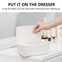 Organizador de Papel Higiénico Desechable de Plástico Caja de Almacenamiento Rectangular Aparecible con Tapa Ideal para Hogar, Coche, Oficina - details 3