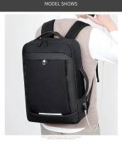 Mochila expandible para portátil para hombre, bolsa impermeable negra para Notebook, 16 pulgadas, 17 pulgadas, mochila - details 20