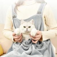 Delantal de transporte para mascotas, bolsa de pecho colgante de felpa para viajes al aire libre, perros y gatos pequeños, bolsillo para dormir, Invierno - details 3