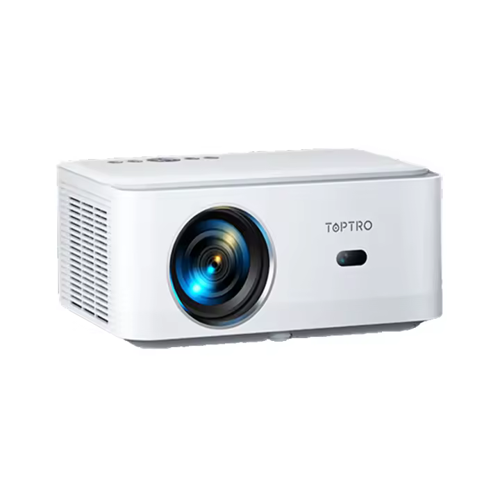 Proyector【Android TV】, Proyector 4K Soporte, 25000 Lúmen Proyector Bluetooth WiFi Full HD 1080P Nativo, TOPTRO Proyector Cine En Casa HDMI USB, Enfoque Eléctrico 4P Corrección, Zoom 50% con Trípode - 1