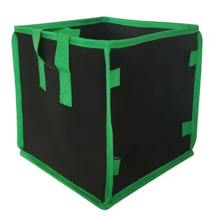Bolsa de plantación cuadrada, cubo de tela no tejida ETA con asa, práctica de jardinería interior y exterior, 1 pieza. - 1