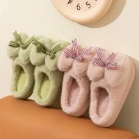 Zapatillas de algodón con encaje para mujer, hogar cálido, suela gruesa, a la moda, otoño e invierno - details 2