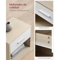 Mesa de Noche de Juego de 2 Diseño de Cajón Abierto Ideal para Dormitorio, Sala de Estar - details 4