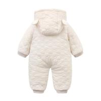 2025 Otoño Invierno bebé recién nacido mameluco más mono con capucha de terciopelo para niños 0-2 años mono de invierno para niñas trajes de bebé - details 4