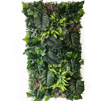 HUATIAN Pantalla de Pared de Hierba Artificial 50cmX100cm Decoración de Habitación Tropical - details 8
