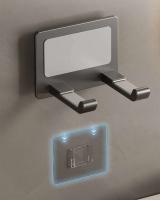 Soporte de aluminio para el cabello, autoadhesivo montado en la pared, perforado, estante para secador de pelo Dyson, organizador de iluminación de baño no perforado - details 3