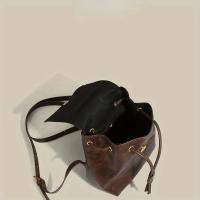 Mochila Mini con Hebilla y Cordón Bolso Escolar de Cuero PU para Mujer - details 9