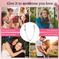 Plata de Ley 925, 1 pieza, patrón de pie de perro y cadena de seguridad de hueso, apto para pulsera con dijes originales de 3mm, colgante de plata para mujer, joyería - details 9