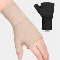 Muñequera deportiva, protector de muñeca, guantes de compresión para artritis, soporte para muñeca y pulgar, alivio del dolor, 1 par - details 10