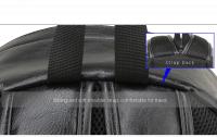 Mochila escolar para hombre, bolsa de viaje impermeable, de cuero, a la moda - details 16