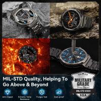 Para Android Ios GPS Track Reloj Inteligente hombres Pantalla ultra HD AMOLED de 1,85 pulgadas, batería grande de 710 mah, llamada Bluetooth, Rastreador GPS para hombres, Pronóstico en tiempo real, Frecuencia card - details 0